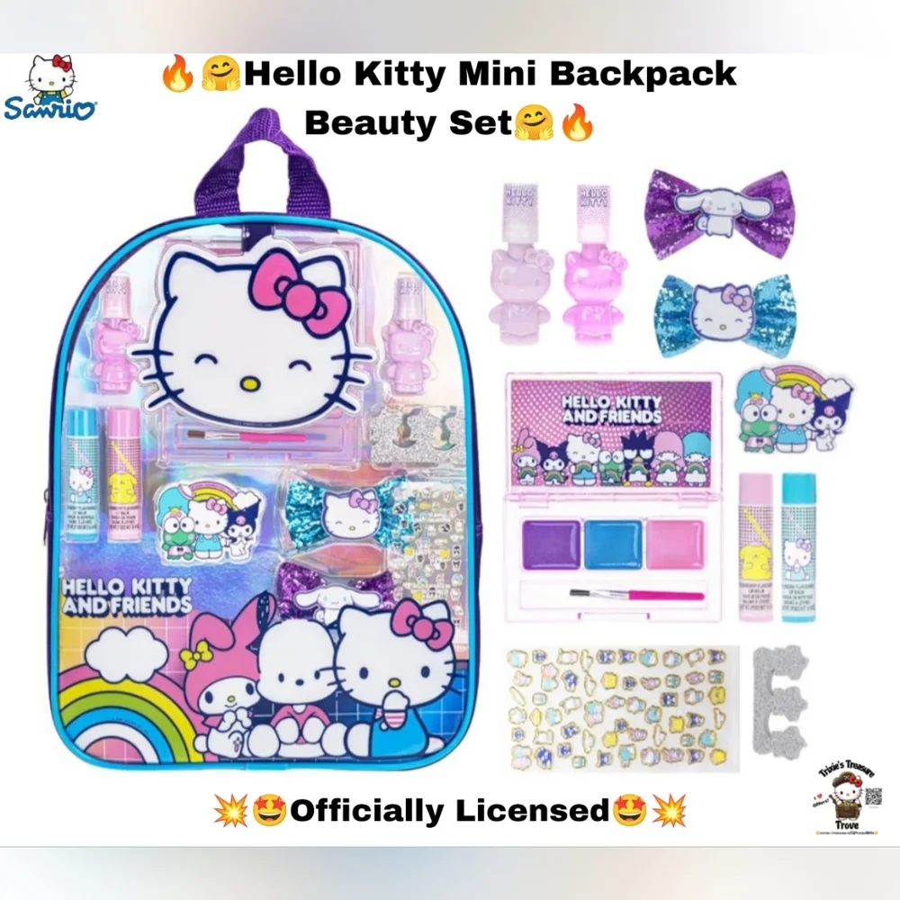 hello kitty backpack accessories Blue Quilt Mini Pouch This backpack is the perfect combination of fashion and fandom Sanrio Hello Kitty Backpack for